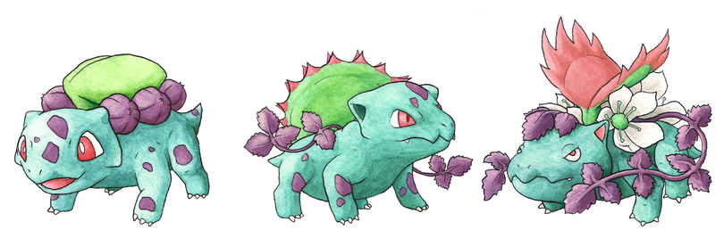 Illustration for article titled The Original Starter Pokémon, Re-Imagined